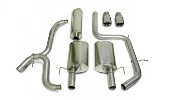 3.0 Inch Cat-Back Sport Single Exhaust 4.0 Inch Polished Tip 2004 Pontiac GTO 5.7L V8 Stainless S...