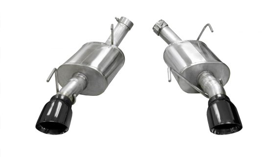 2.5 Inch Axle-Back Xtreme Dual Exhaust Black 4.0 Inch Tips 05-10 Mustang GT 4.6L/Shelby GT500 5.4...