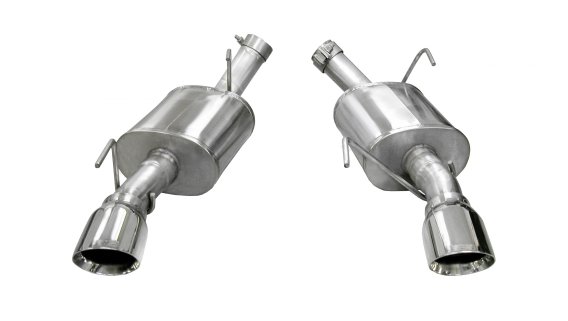 2.5 Inch Axle-Back Xtreme Dual Exhaust Polished 4.0 Inch Tips 05-10 Mustang GT 4.6L/Shelby GT500 ...