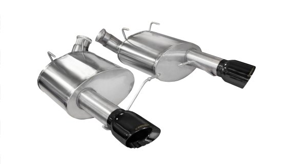 3.0 Inch Axle-Back Xtreme Dual Exhaust Black 4.0 Inch Tips 11-14 Mustang GT/11-13 Boss 302 5.0L S...