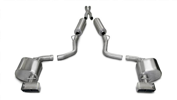 2.5 Inch Cat-Back Xtreme Dual Rear Exhaust GTX Polished Tips 09-10 Dodge Challenger R/T Automatic...