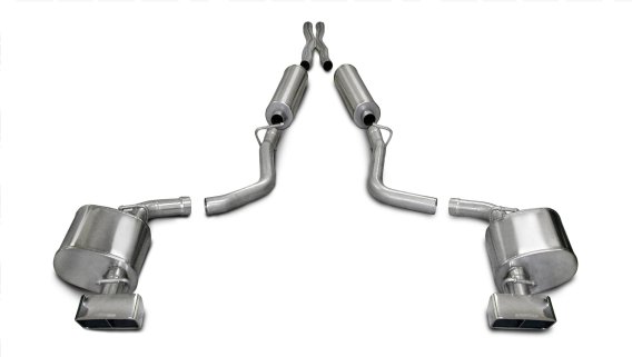 2.5 Inch Cat-Back Xtreme Dual Rear Exhaust GTX Polished Tips 09-10 Dodge Challenger R/T Manual Tr...