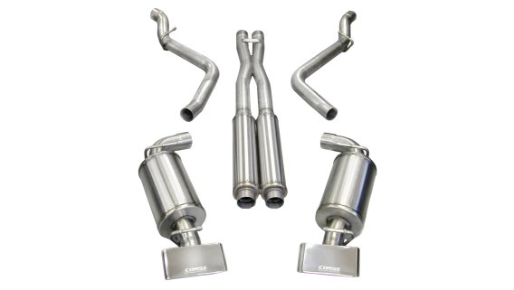 2.75 Inch Cat-Back Xtreme Dual Rear Exhaust GTX Polished Tips 08-10 Dodge Challenger SRT-8 6.1L V...