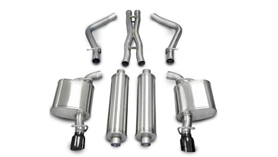 2.5 Inch Cat-Back Xtreme Dual Rear Exhaust 3.5 Inch Black Tips (No Tow Hitch) 05-10 Chrysler 300 ...