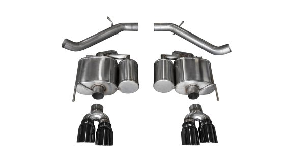 3.0 Inch Axle-Back Sport Dual Exhaust 4.0 Inch Black Tips 16-Present Cadillac ATS-V 3.6L Turbo V6...