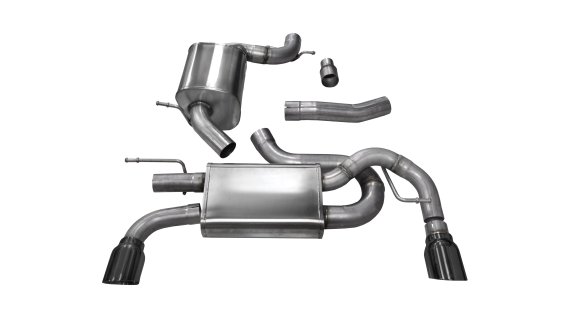3.0 Inch Cat-Back Touring Dual Rear Exhaust 4.0 Inch Black Tips 10-14 Volkswagen GTI Mk6, 2.0T St...