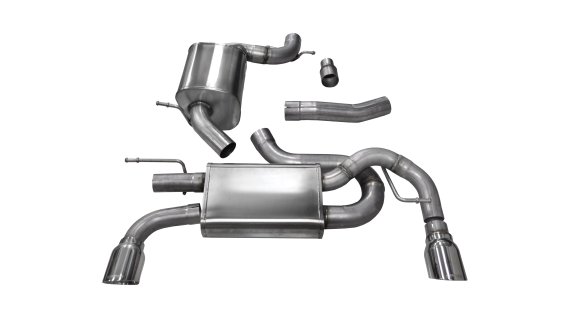 3.0 Inch Cat-Back Touring Dual Rear Exhaust 4.0 Inch Polished Tips 10-14 Volkswagen Golf GTI Mk6 ...