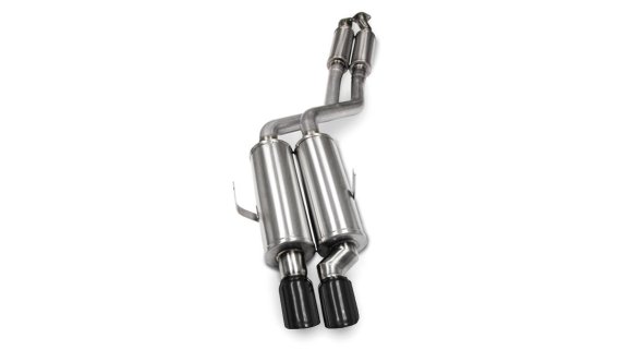 2.25 Inch Cat-Back Sport Single Rear Exhaust 3.0 Inch Black Tips 1992-99 BMW 325/328/M3 E36 Stain...