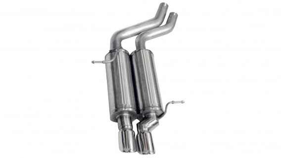2.25 Inch Axle-Back Sport Dual Exhaust 3.0 Inch Polished Tips 01-06 BMW 325i/325ci E46/E36 Conver...