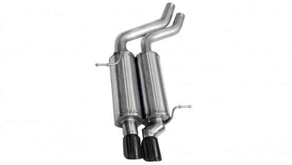 2.25 Inch Axle-Back Sport Dual Exhaust 3.0 Inch Black Tips 01-06 BMW 325i/325ci E46/E36 Convertib...