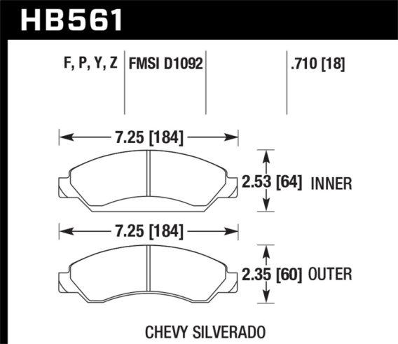 HAWK HPS 5.0 Brake Pad Sets