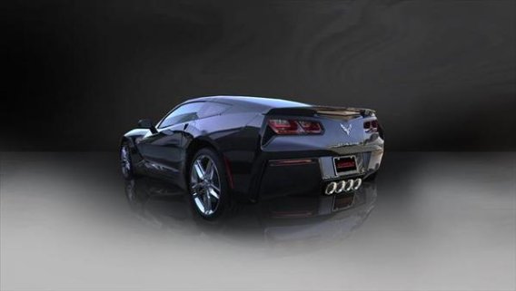 2.75 Inch Valve-Back + X-Pipe Dual Rear Exit with Quad 4.5 Inch Polished Pro-Series Tips 2014-201...