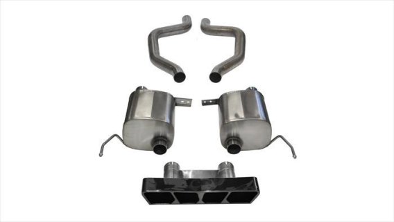2.75 Inch Axle-Back Dual Rear Exit with Polygon  InchTail Light Inch Black PVD Pro-Series Tips Co...