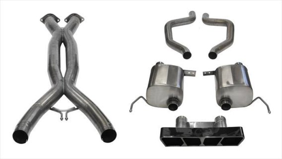 3.0 Double X-Pipe and 2.75 Inch Axle-Back Dual Rear Exit with Polygon  InchTail Light Inch Black ...
