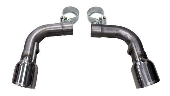 Two Single 4.5 Inch Polished Tips Clamps Included Dual Rear Exit For Corsa Camaro SS Exhaust Only...