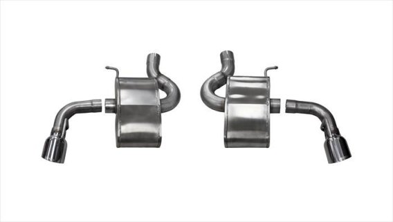 2.75 Inch Axle-Back Xtreme Dual Exhaust 4.5 Inch Polished Tips 16-19 Chevy Camaro SS 6.2L V8 Stai...
