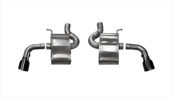 2.75 Inch Axle-Back Xtreme Dual Exhaust 4.5 Inch Black Tips 16-19 Chevy Camaro SS 6.2L V8 Stainle...