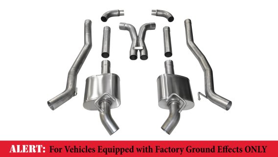3.0 Inch Cat-Back Plus X-Pipe Xtreme Exhaust Dual Rear Exit No Tips 10-13 Chevrolet Camaro SS Cou...