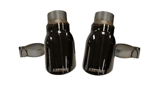 Two Single 4.0 Inch Black Tip (Clamp Included) Single Rear Exit For Corsa Dodge Charger Exhaust O...