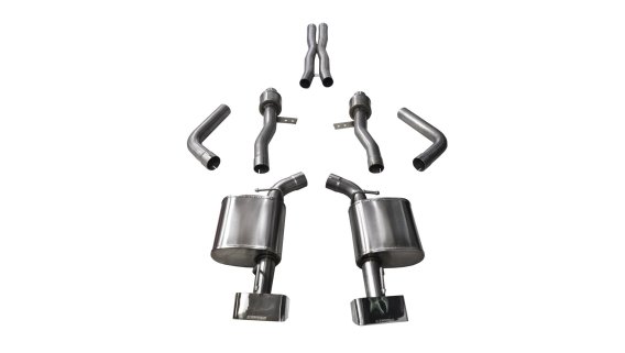 2.75 Inch Cat-Back Sport Dual Rear Exit Exhaust GTX2 Polished Tips 15-Present Dodge Challenger SR...