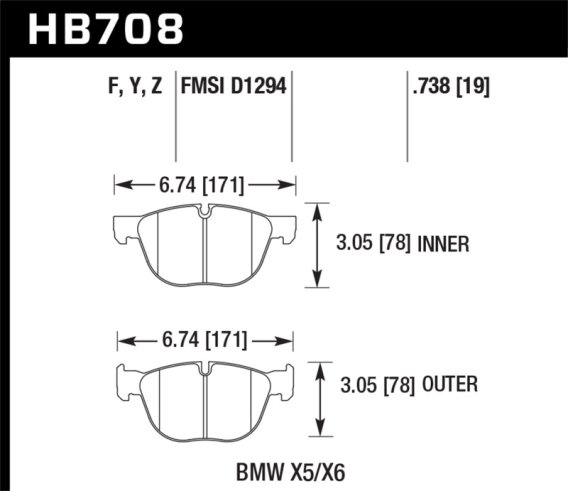 HAWK HPS Brake Pad Sets