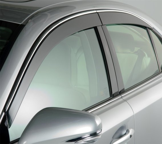 Auto Ventshade 794041 Low Profile Ventvisor Side Window Deflector with Chrome Trim, 4-Piece Set f...