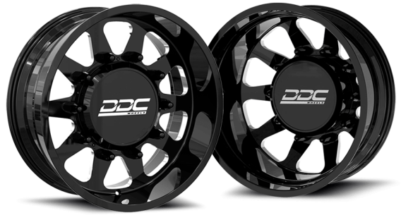 Dually Wheels The Ten Forged 22x8.25 8x200 Black/Mill SS Fronts 05-25 Ford F-350 11-14 Ford F-450...