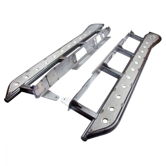 Tacoma APEX Rock Sliders Bare with Fill Plates 05-Present Toyota Tacoma Access Cab Long Bed/Doubl...