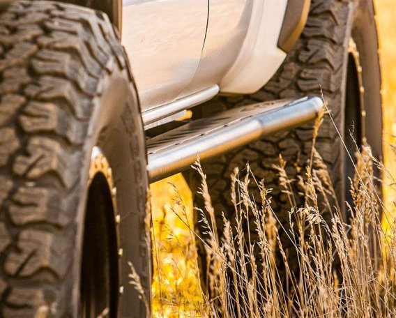 Tacoma APEX Rock Sliders Bare with Fill Plates 05-Present Toyota Tacoma Access Cab Long Bed/Doubl...