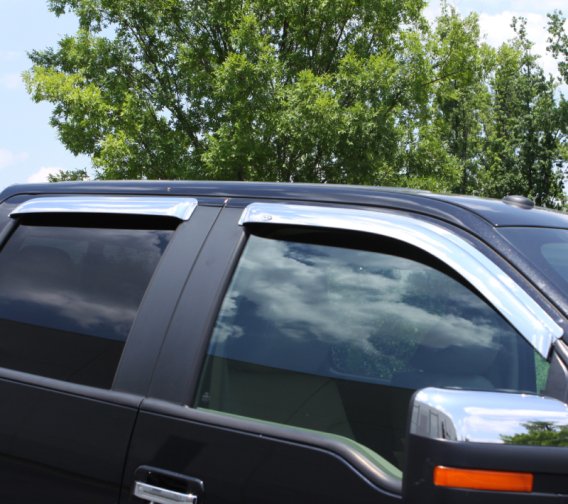 Auto Ventshade 684446 Chrome Ventvisor Side Window Deflector, 4-Piece Set 2013-2022 Buick Encore ...