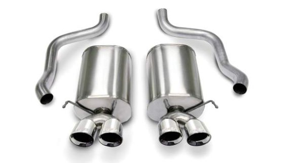 Corvette 2.5 Inch Axle-Back Dual Rear Exit with Twin 4.5 Inch Polished Pro-Series Tips Sport Soun...