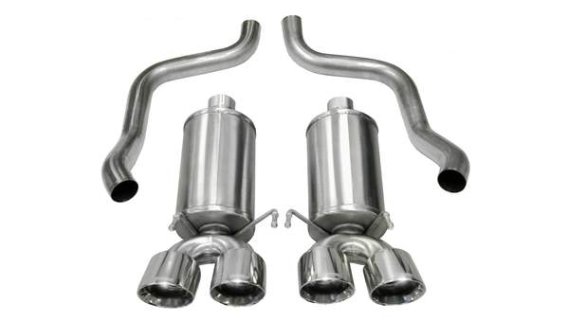 Corvette 2.5 Inch Axle-Back Dual Rear Exit with Twin 4.5 Inch Polished Pro-Series Tips Xtreme Sou...