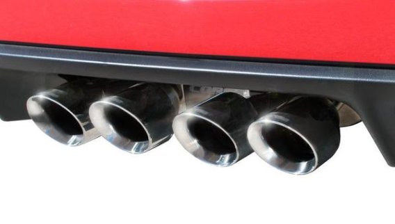 Corvette 2.5 Inch Axle-Back Dual Rear Exit with Twin 4.5 Inch Black PVD Pro-Series Tips Xtreme So...