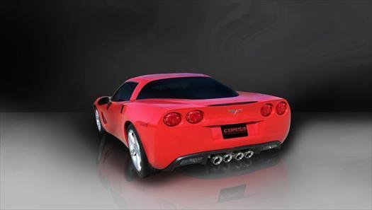 Corvette 2.5 Inch Axle-Back Dual Rear Exit with Twin 4.5 Inch Black PVD Pro-Series Tips Xtreme So...