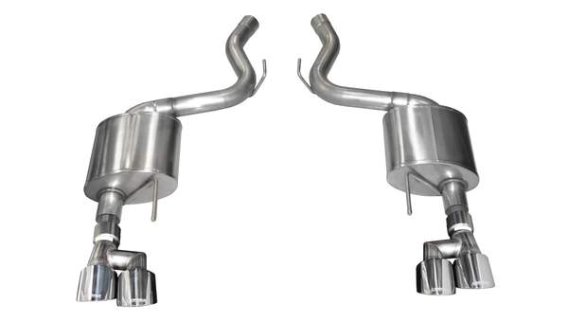 Mustang Axle-Back Exhaust System 18-19 Ford Mustang GT 5.0L V8 Polished 3.0 Inch W/Twin 4.0 Inch ...