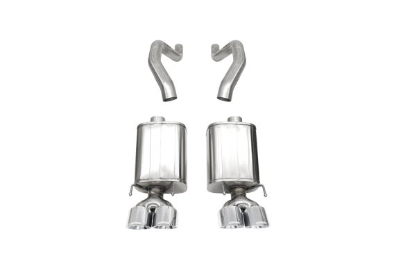 3.0 Inch Axle-Back Dual Rear Exit with Twin 4.5 Inch Polished Pro Series Tips 06-13 Chevrolet Cor...