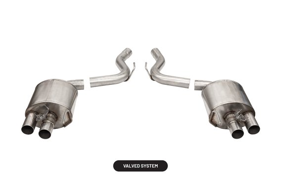3.0 Inch 304 Stainless Steel Dual Rear Exit Axleback Exhaust System with Active Valves, Fits to C...
