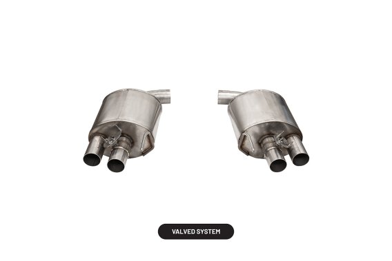 3.0 Inch 304 Stainless Steel Dual Rear Exit Axleback Exhaust System with Active Valves, Fits to C...