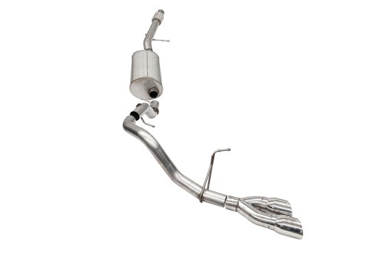 3.0 Inch Single Side Exit Cat-Back Exhaust System with Twin 4.0 Inch Tips 21-25 Chevrolet Suburba...