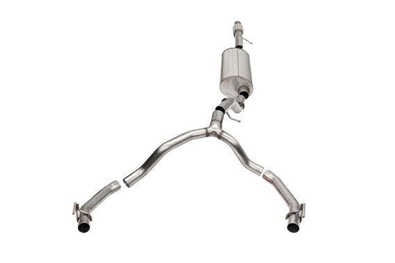 3.50 Inch to 2.75 Inch Dual Rear Exit Cat-Back Exhaust System 21-24 Cadillac Escalade 120.9 Inch ...