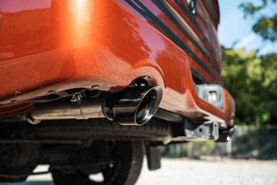 3 Inch Cat-Back Exhaust 4 Inch Black Pro-Series Slash Cut Twin Tip 09-23 RAM 1500 140.5 Inch Whee...