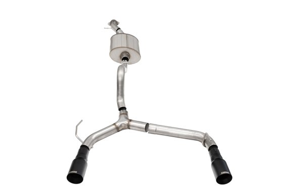2.75 Inch Cat-Back Single Side Exit Exhaust System with Single 4.0 Inch Straight-Cut Black Powder...