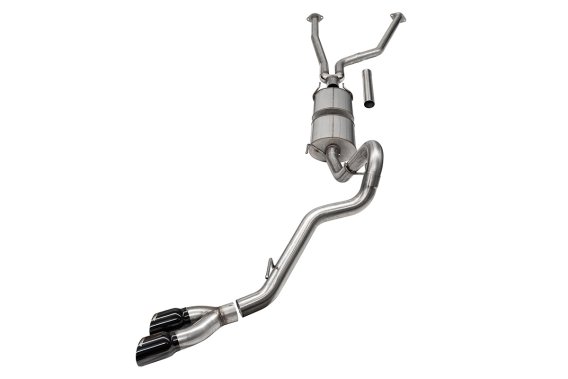 3 Inch Cat-Back Side Exit Exhaust System with Twin 4 Inch Black PVD Tips 22-25 Toyota Tundra 147....