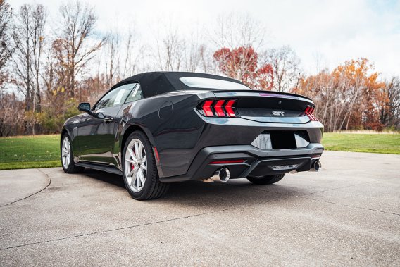 3.0 Inch Dual Rear Exit Cat-Back Exhaust System with 4.5 Inch Black PVD Straight Cut Tips Xtreme ...