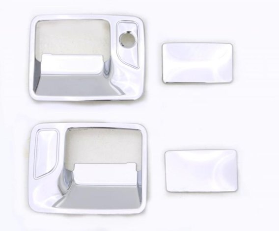 Auto Ventshade 685203 Chrome Door Handle Covers, 2-Door Set for 1999-2016 Ford F-250, F-350, F-35...