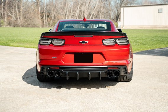 2.75 Inch Axle-Back Exhaust with Dual Mode NPP; Dual Rear Exit with Twin 4.5 Inch Carbon Fiber Bl...