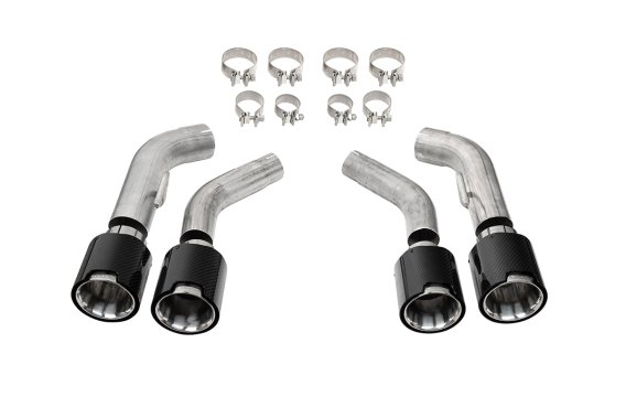 Quad 4.5 Inch Carbon Fiber Polished Tip Kit 16-24 Chevrolet Camaro SS/16-24 Chevrolet Camaro ZL1 ...
