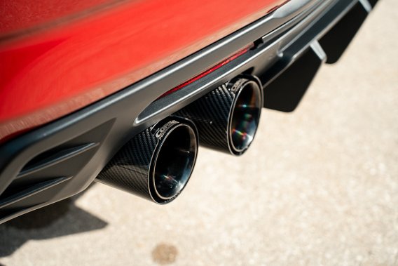 Quad 4.5 Inch Carbon Fiber Black PVD Tip Kit 16-24 Chevrolet Camaro SS/16-24 Chevrolet Camaro ZL1...