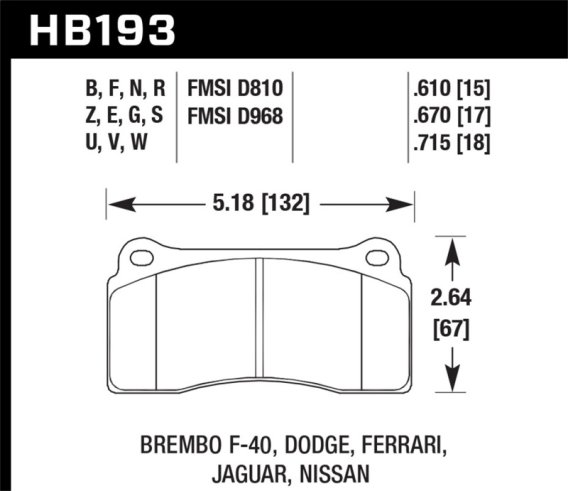 HAWK HPS 5.0 Brake Pad Sets