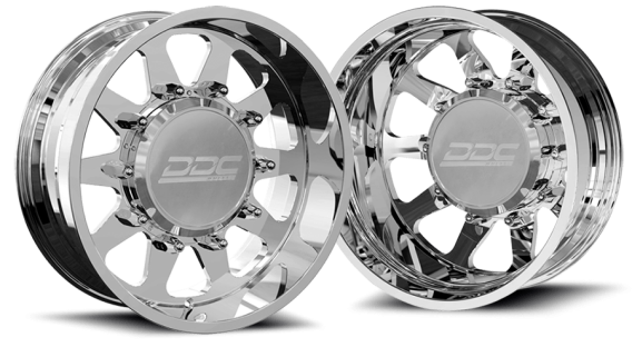 Dually Wheels The Ten Forged 22x8.25 10x225 Polished SS Fronts 05-10 Ford 15-25 F-450/F-550 Dodge...